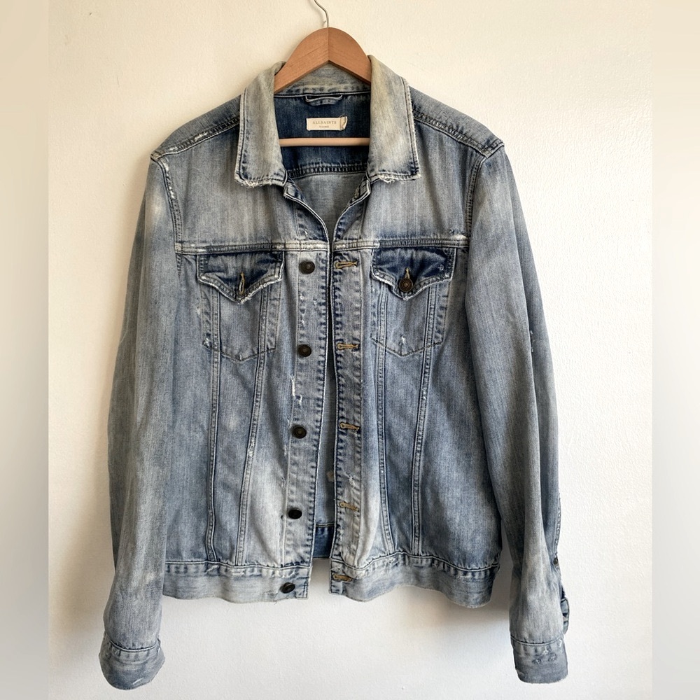 All Saints Light Blue Denim Jacket